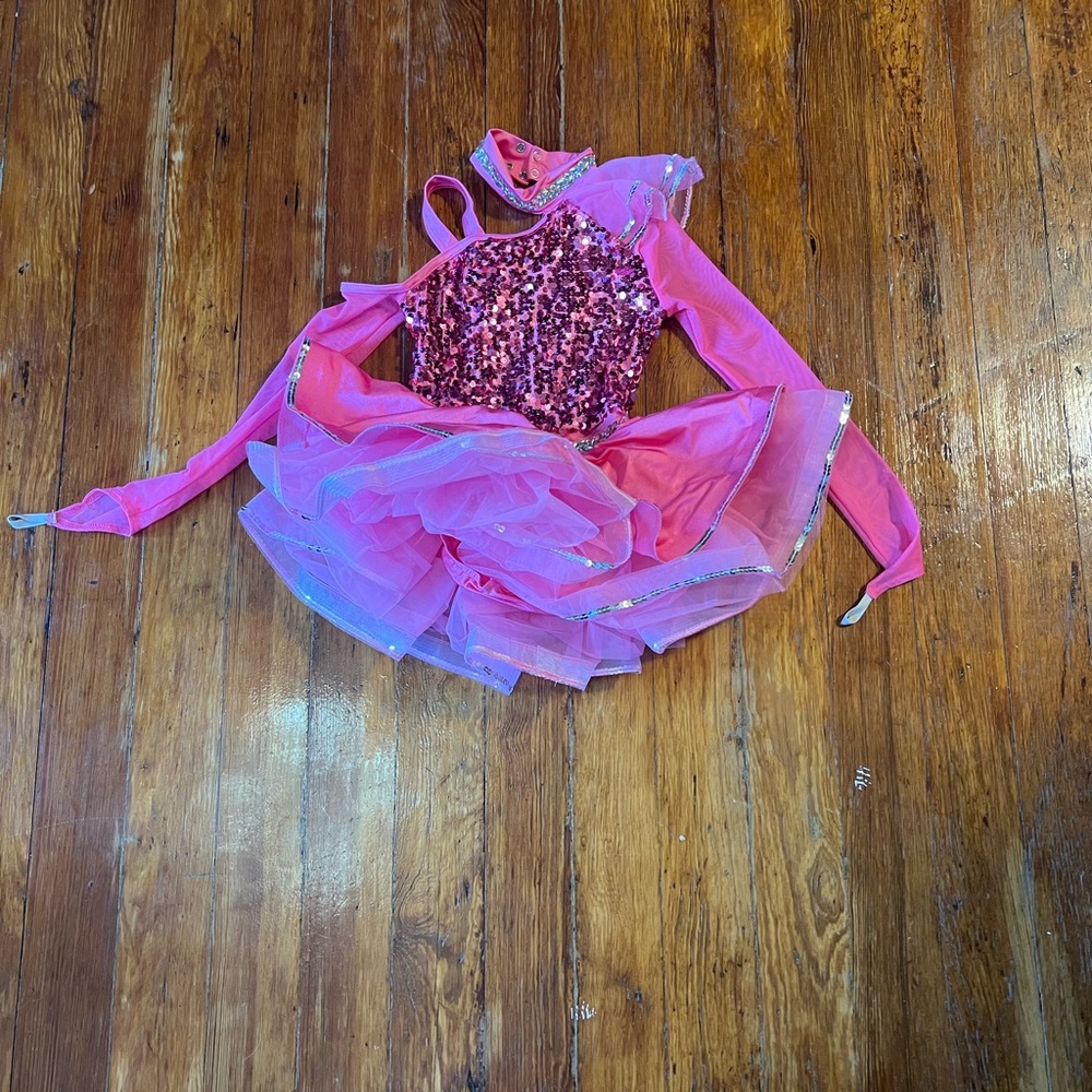 Weissman Pink Sequin Kids Dance Costume